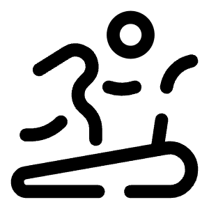 Treadmill Round Icon from Solar Broken Set