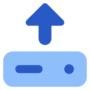Hard Drive Upload Icon from Core Flat Set