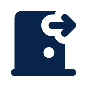 Exit Door Fill Icon from Mingcute Fill Set