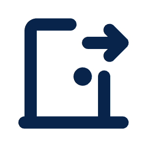 Exit Door Line Icon from Mingcute Line Set