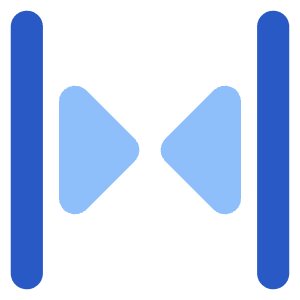 Tailless Triangle Arrow Shrink Horizontal 2 Icon from Core Flat Set