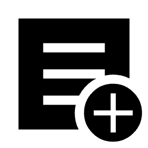 Add Notes Fill Icon from Sharp Fill - Material Symbols Set