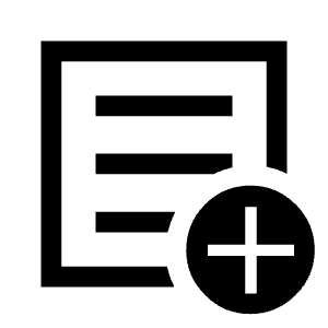 Add Notes Icon from Sharp Line - Material Symbols Set