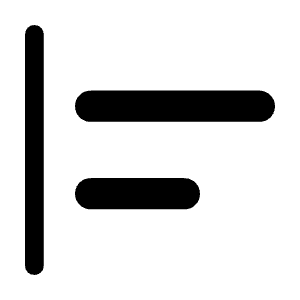 Align Horizontal Left Icon from Rounded Line - Material Symbols Set
