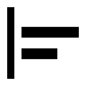 Align Horizontal Left Fill Icon from Sharp Fill - Streamline Material Free Set