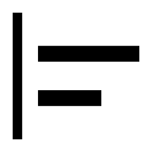 Align Horizontal Left Icon from Sharp Line - Material Symbols Set