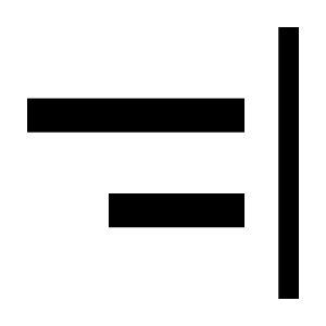 Align Horizontal Right Icon from Sharp Line - Material Symbols Set