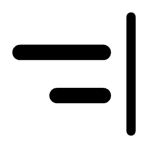 Align Horizontal Right Icon from Rounded Line - Material Symbols Set