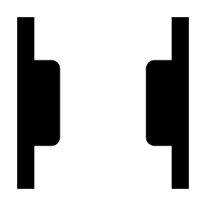 Align Justify Space Between Icon from Outlined Line - Streamline Material Free Set