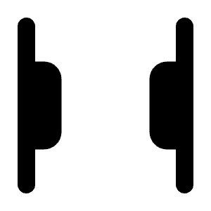 Align Justify Space Between Fill Icon from Rounded Fill - Streamline Material Free Set