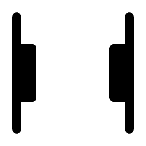 Align Justify Space Between Fill Icon from Rounded Fill - Material Symbols Set