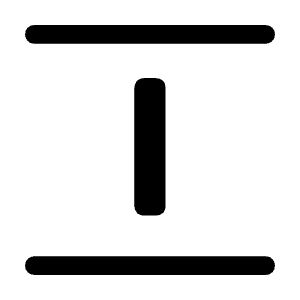 Align Self Stretch Icon from Rounded Line - Material Symbols Set