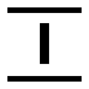 Align Self Stretch Fill Icon from Sharp Fill - Material Symbols Set
