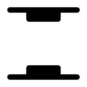 Align Space Between Icon from Rounded Line - Material Symbols Set