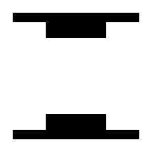 Align Space Between Fill Icon from Sharp Fill - Material Symbols Set