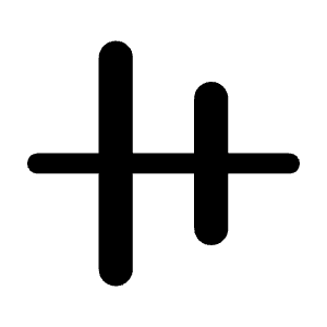 Align Vertical Center Icon from Rounded Line - Material Symbols Set