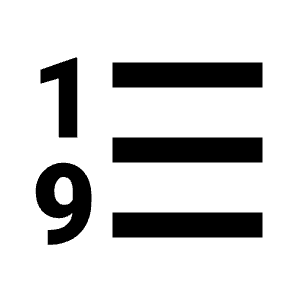 Ascending Numerical List Icon from Sharp Line - Streamline Material Free Set