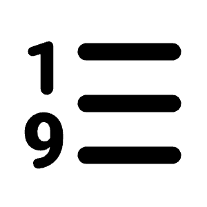 Ascending Numerical List Fill Icon from Rounded Fill - Streamline Material Free Set
