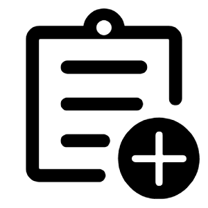 Assignment Add Icon from Rounded Line - Material Symbols Set