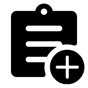 Assignment Add Fill Icon from Rounded Fill - Material Symbols Set