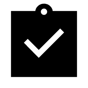 Assignment Turned In Fill Icon from Sharp Fill - Material Symbols Set