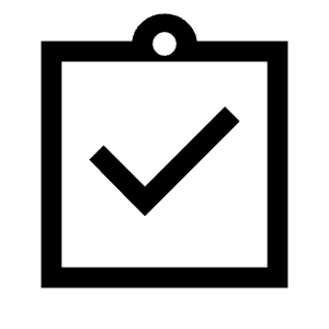 Assignment Turned In Icon from Sharp Line - Material Symbols Set