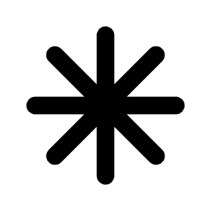 Asterisk Icon from Rounded Line - Material Pro Free Set