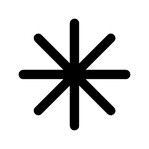 Asterisk Icon from Rounded Line - Material Symbols Set