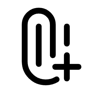 Attach File Add Icon from Rounded Line - Material Symbols Set