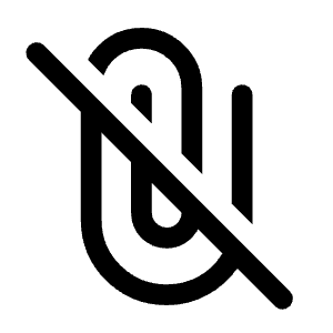 Attach File Off Icon from Rounded Line - Material Symbols Set