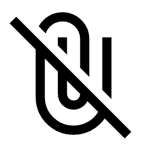 Attach File Off Icon from Outlined Line - Material Symbols Set