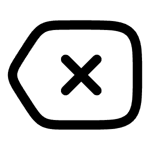 Backspace Icon from Solar Linear Set