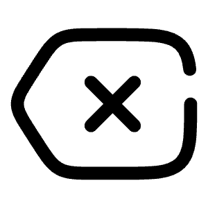 Backspace Icon from Solar Broken Set