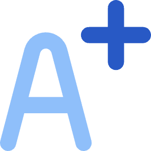 Bigger Text Plus Size Icon from Core Flat Set