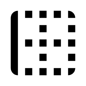 Border Left Icon from Rounded Line - Streamline Material Free Set