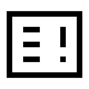 Breaking News Alt 1 Icon from Sharp Line - Material Symbols Set