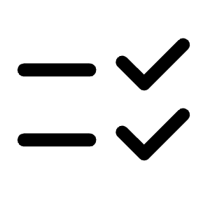 Checklist Rtl Icon from Rounded Line - Material Symbols Set