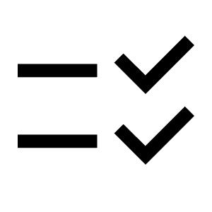 Checklist Rtl Icon from Sharp Line - Material Symbols Set