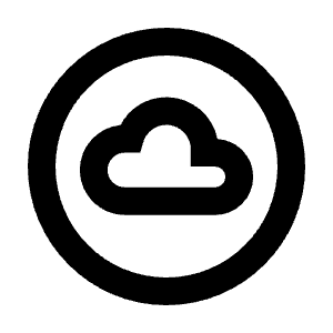 Cloud Circle Icon from Sharp Line - Streamline Material Free Set