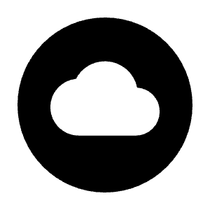 Cloud Circle Fill Icon from Rounded Fill - Streamline Material Free Set