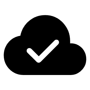 Cloud Done Fill Icon from Rounded Fill - Material Symbols Set