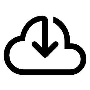 Cloud Download Icon from Rounded Line - Material Symbols Set