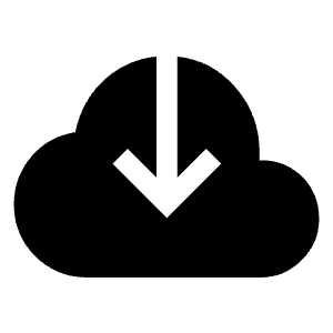 Cloud Download Fill Icon from Outlined Fill - Material Symbols Set