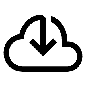 Cloud Download Icon from Outlined Line - Material Symbols Set