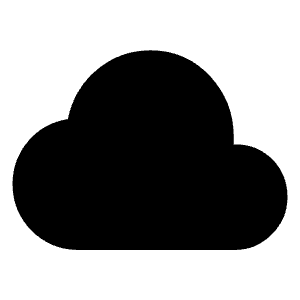 Cloud Fill Icon from Sharp Fill - Material Symbols Set