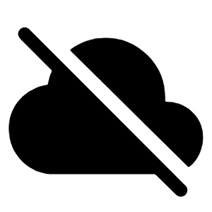 Cloud Off Fill Icon from Rounded Fill - Material Symbols Set