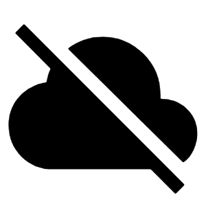 Cloud Off Fill Icon from Outlined Fill - Material Symbols Set