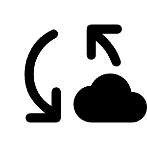 Cloud Sync Fill Icon from Rounded Fill - Material Symbols Set