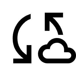 Cloud Sync Icon from Outlined Line - Material Symbols Set