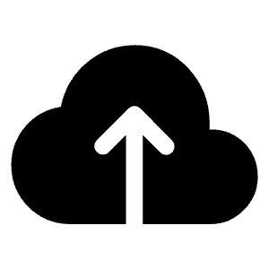 Cloud Upload Fill Icon from Rounded Fill - Material Symbols Set